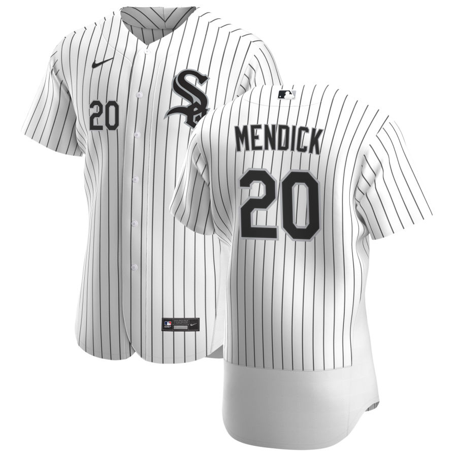 Chicago White Sox 20 Danny Mendick Men Nike White Home 2020 Authentic Player MLB Jersey